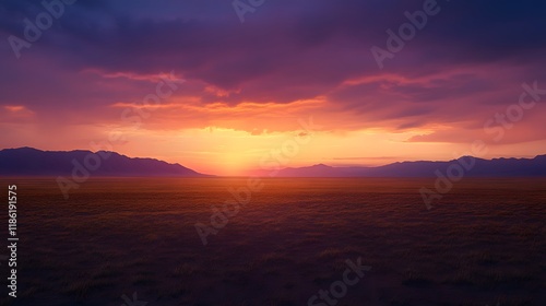 Majestic Sunset Serenity: Breathtaking Alpine Landscape
