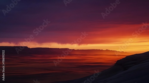 Majestic Sunset Serenity: Breathtaking Alpine Landscape
