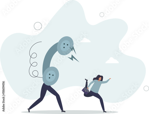 Customer complaint, dissatisfaction from product or service problem, angry feedback from client concept.flat characters.