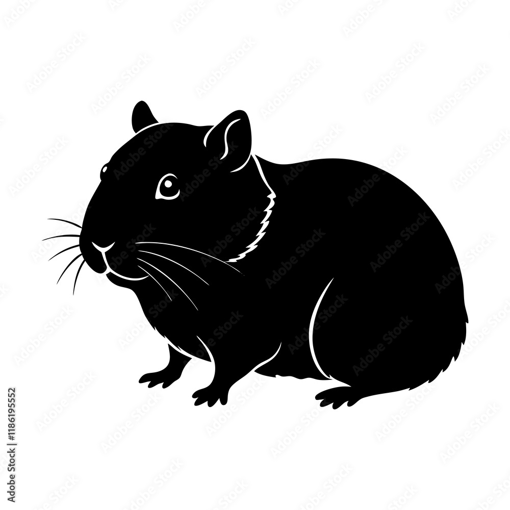 Hamster Silhouette vector illustration Hamster Silhouette vector illustration
