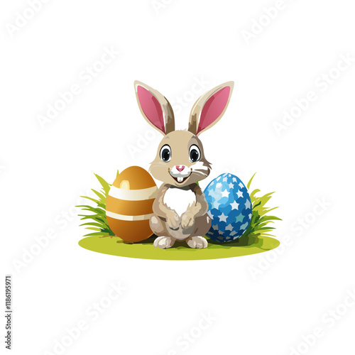 Obraz na płótnie 3d easter rabbits clip art vector graphic icon design w salonie