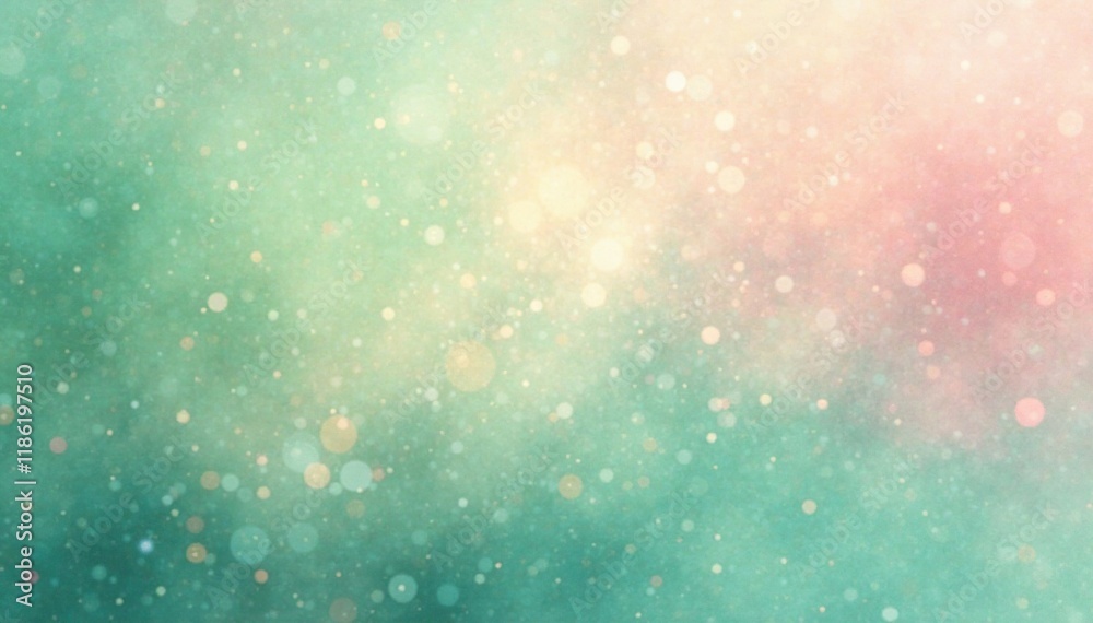 Naklejka premium Soft, pastel greens and pinks blend with a grainy, earthy surface, hazy, gradient, muted