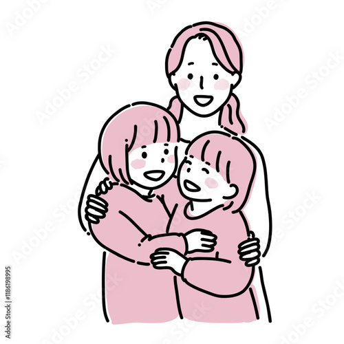 姉妹とお母さん