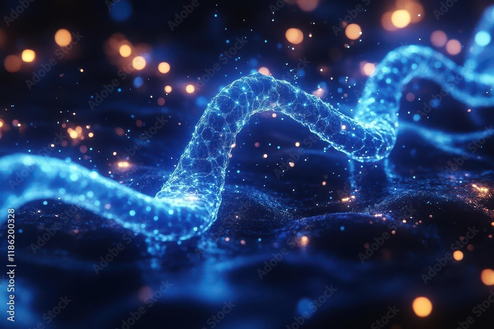 3d molecular structure animation with blue glowing dna helix and flowing liquid background scientific research visualization concept 3d molecular structure animation with blue glowing dna helix and flowing liquid background scientific research visualization concept
