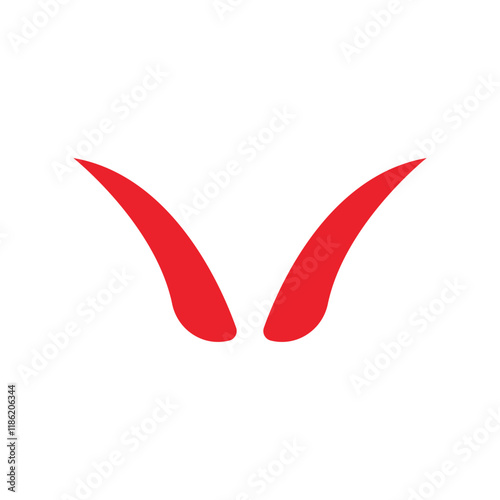 Devil horn Vector icon design illustration Template