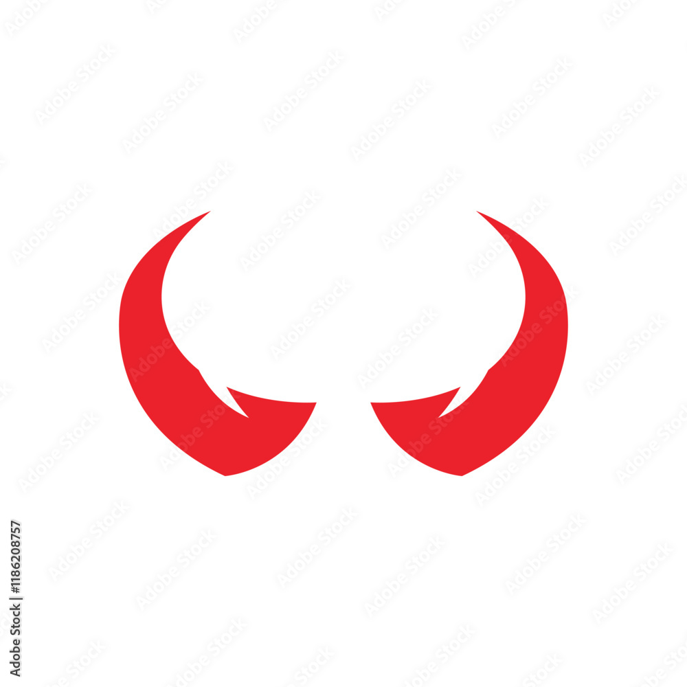 Devil horn Vector icon design illustration Template Devil horn Vector icon design illustration Template
