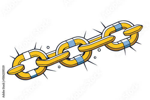 Broken golden chain illustration symbolizing freedom, resilience, and breaking barriers, representing the spirit of Black History Month