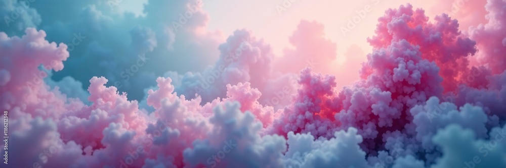 Fototapeta premium swirling smoke and mist in a dreamy landscape, soft focus, ethereal, abstract background