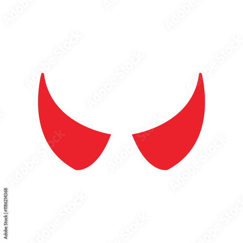 Devil horn Vector icon design illustration Template