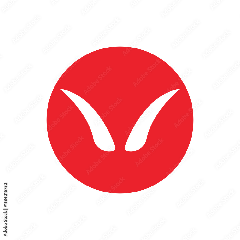 Devil horn Vector icon design illustration Template Devil horn Vector icon design illustration Template