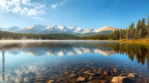 Serene Mountain Lake Reflection