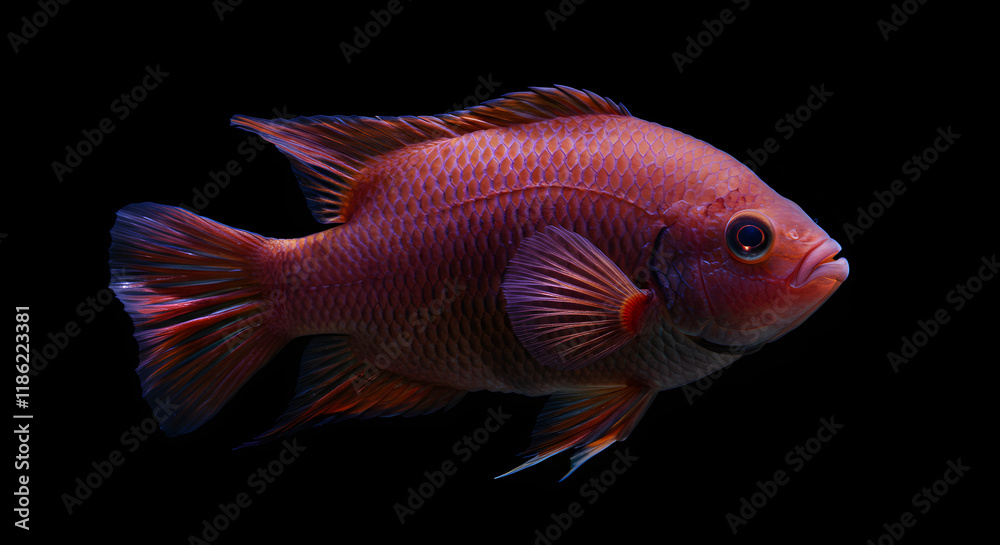 Fototapeta premium A close up of a fish with a black background
