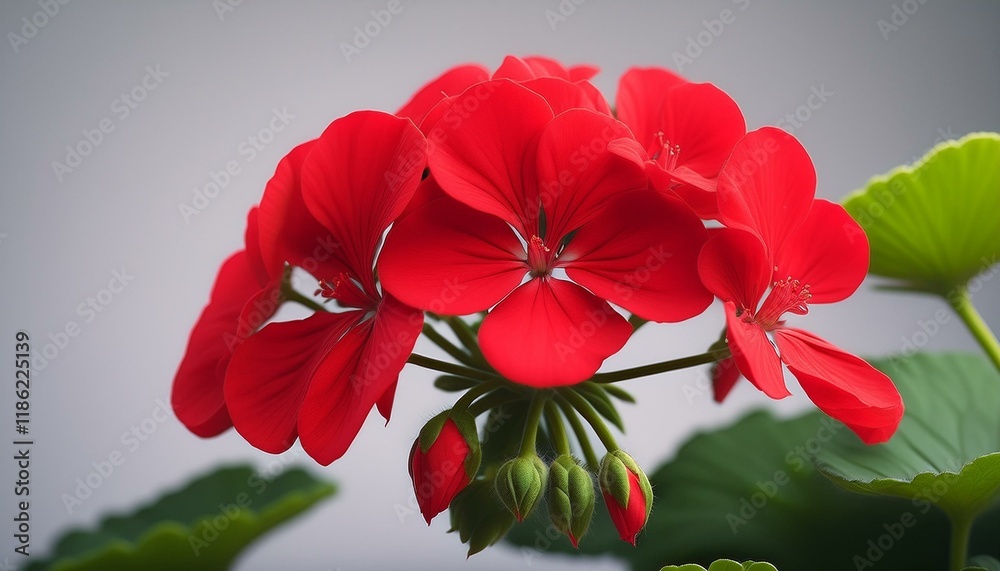 red geranium flower, AI generated red geranium flower, AI generated