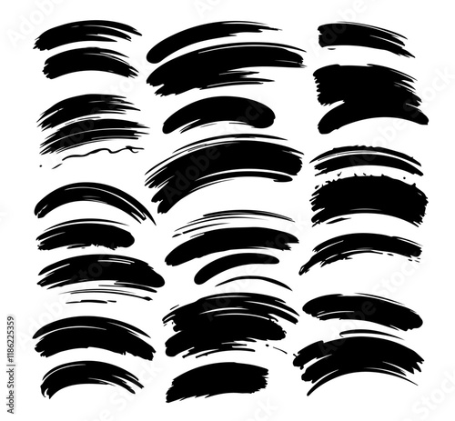 set of black and red ribbons