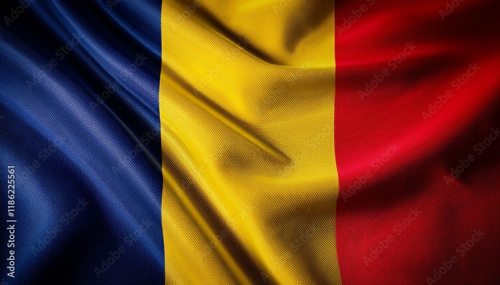 Romanian flag of Romania, AI generated Romanian flag of Romania, AI generated