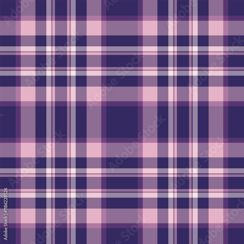 Elegant purple and pink plaid pattern. Perfect for textile design, apparel, stationery, and website backgrounds.  Subtle yet stylish, this seamless texture offers a sophisticated touch to any project.