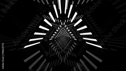 Abstract Tunnel Background Loop - Digital 3d Animation 
