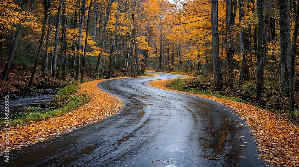 Obraz premium road in the forest