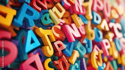Colorful alphabet letters background.
