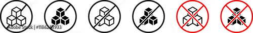 Sugar Free Icons, Zero Glucose, Diabetic Friendly Symbol