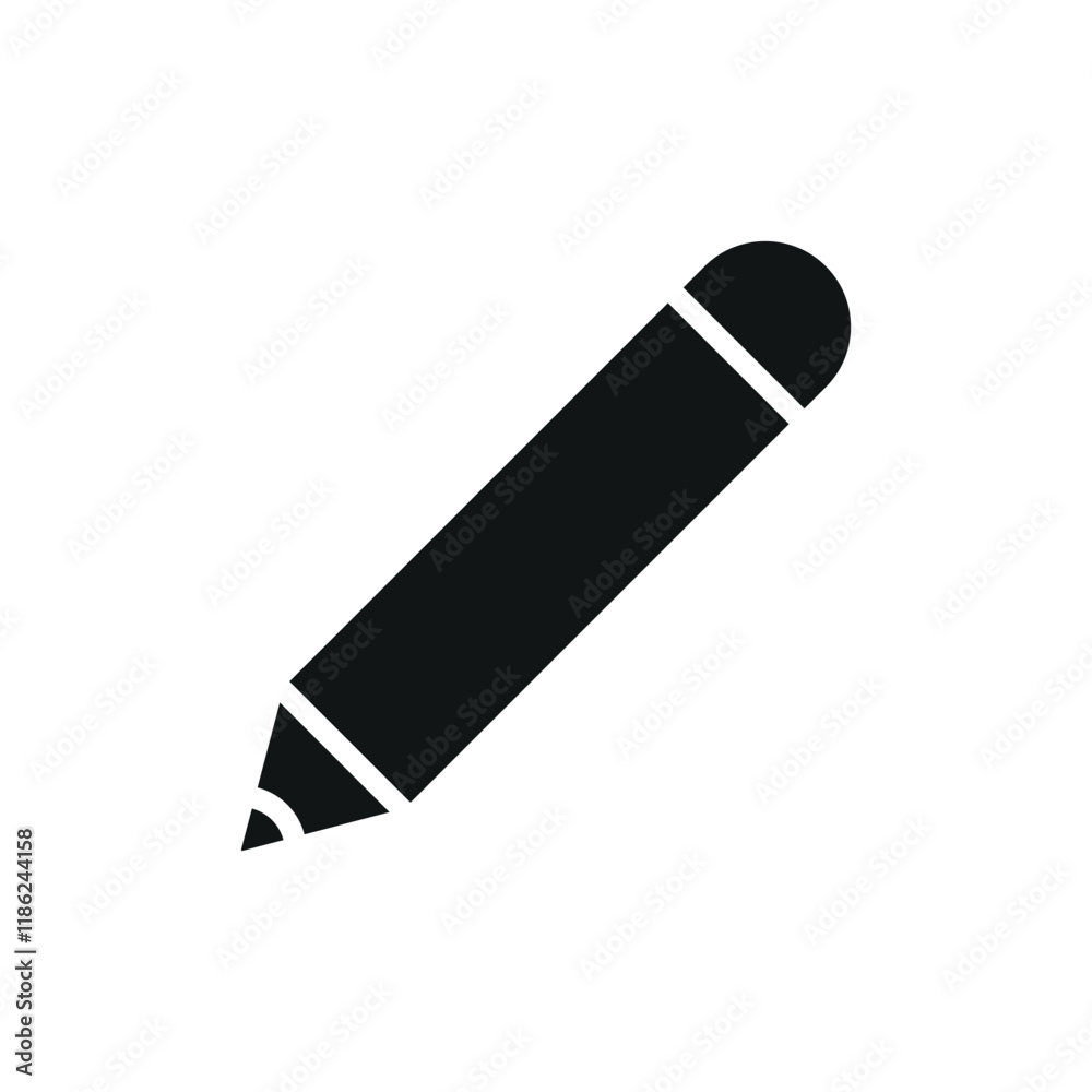 Pencil icon with a playful and colorful look, perfect for adding charm to school, hobby, or illustration-themed design Pencil icon with a playful and colorful look, perfect for adding charm to school, hobby, or illustration-themed design