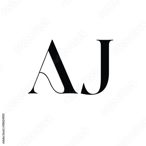 Modern AJ text-based logo designed for versatile business use crafted in a clean professional vector format with a sleek adaptable style suitable for branding and identity needs.

