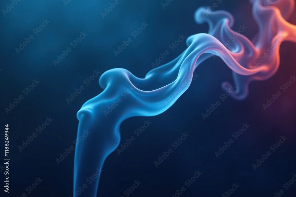 wispy tendrils of smoke curl around a dark, brooding, abstract shape, smoke, blue, desolate wispy tendrils of smoke curl around a dark, brooding, abstract shape, smoke, blue, desolate