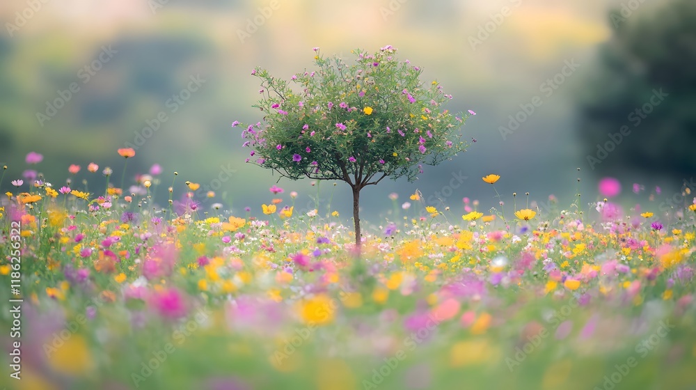 Fototapeta premium Vibrant Wildflower Meadow