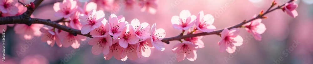 Cherry blossoms in full bloom on a tree branch, blossoms, cherry Cherry blossoms in full bloom on a tree branch, blossoms, cherry