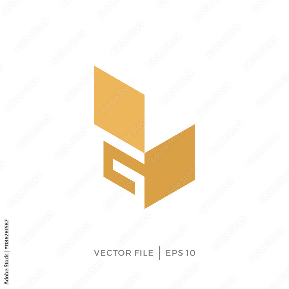 Obraz premium initial letter LG GL negative space logo