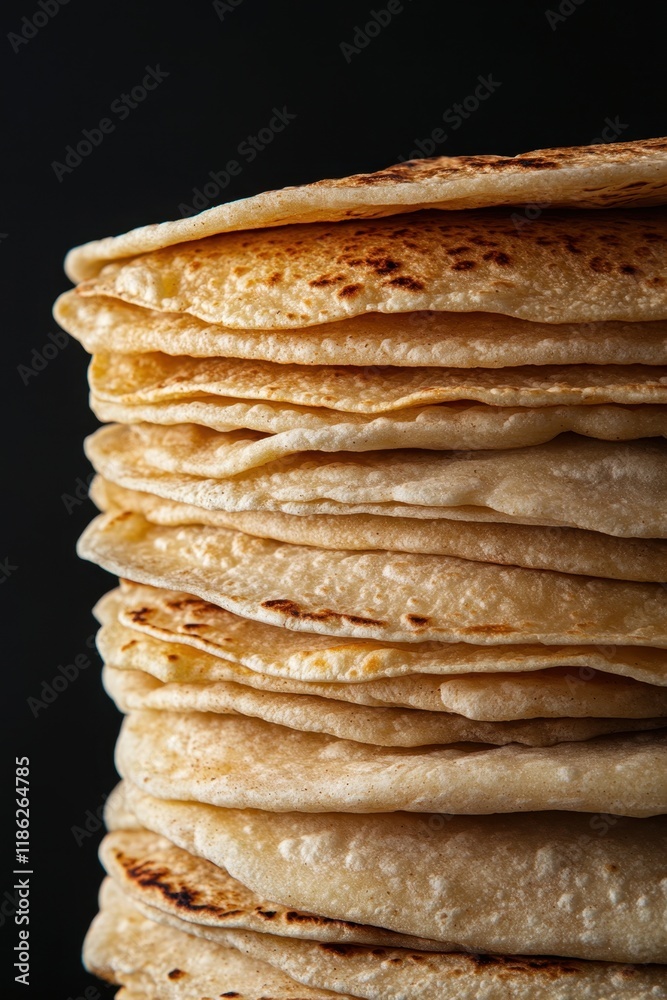 Stack of golden pancakes against a dark background National Tortilla Chip Day Stack of golden pancakes against a dark background National Tortilla Chip Day