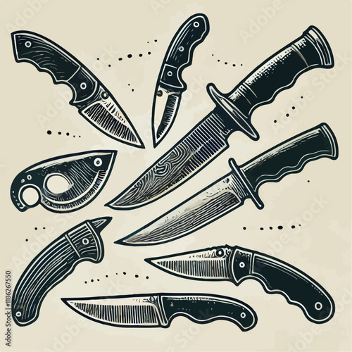 set of knives