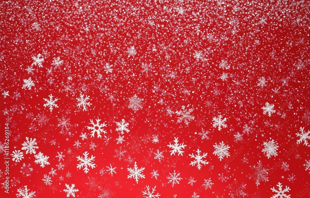Red background with snowflakes, Christmas, New Year, festive atmosphere, white and red gradient Red background with snowflakes, Christmas, New Year, festive atmosphere, white and red gradient