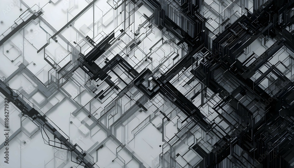 custom made wallpaper toronto digitalAbstract Geometric Architectural Design with Modern Patterns
