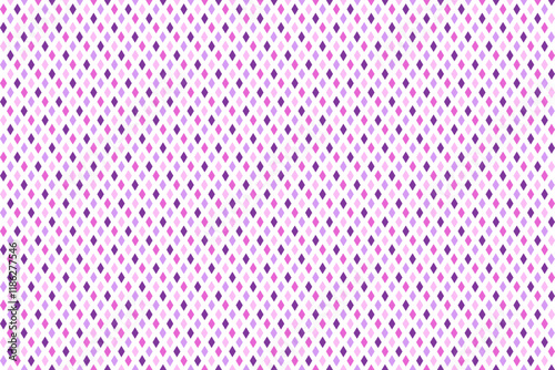 Abstract geometric seamless pattern with diamond composition in pale pink  purple n violet on white background. Vector illustration. For masculine male shirt lady dress summer cloth textile all over 