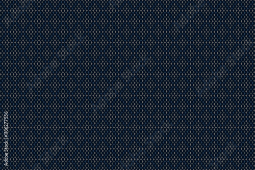 Abstract geometric seamless pattern with mini diamond composition in blue n gray on dark blue background. Vector illustration. For masculine male shirt lady dress cloth textile all over print
