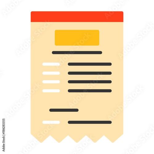 Invoice Flat Style Icon