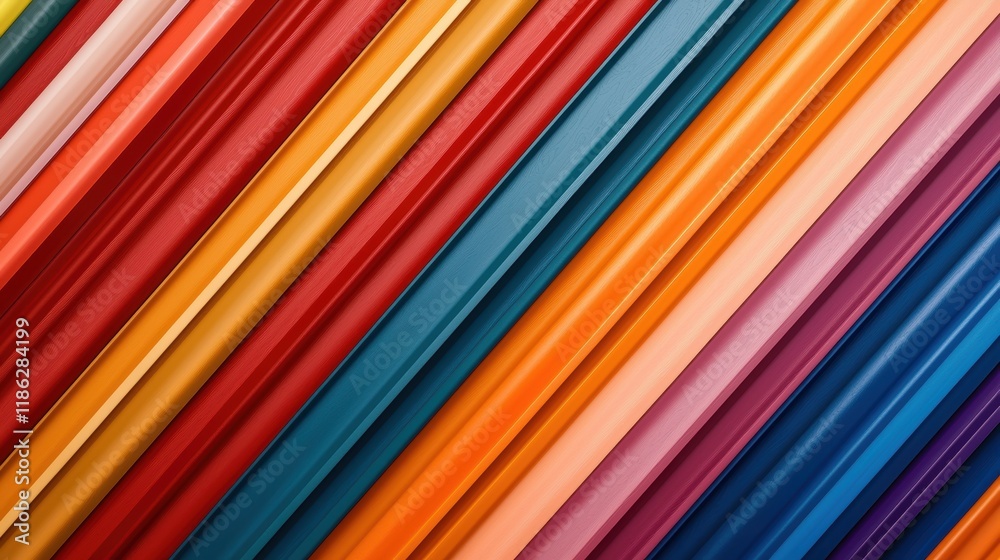 Seamless pattern of bold diagonal stripes in rainbow hues for a vibrant and eye-catching design Seamless pattern of bold diagonal stripes in rainbow hues for a vibrant and eye-catching design