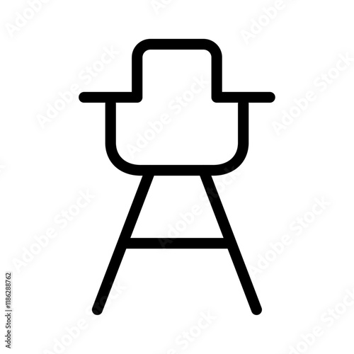 Chair icon Thin vector set