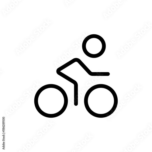 Cycling icon Thin vector set