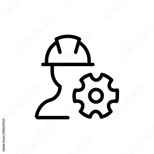 Engineer config icon Thin vector set