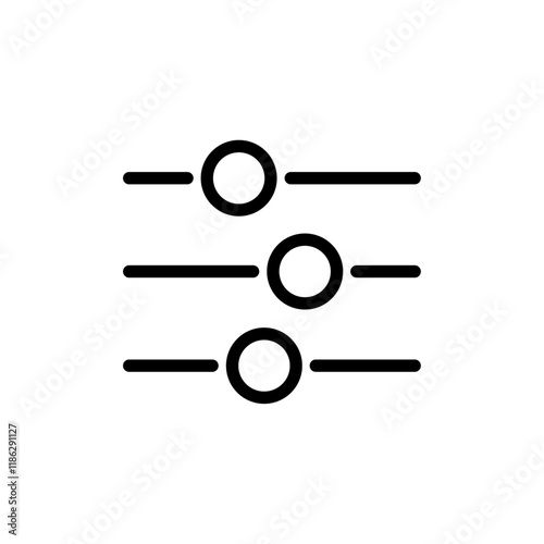 Filter icon Thin vector set
