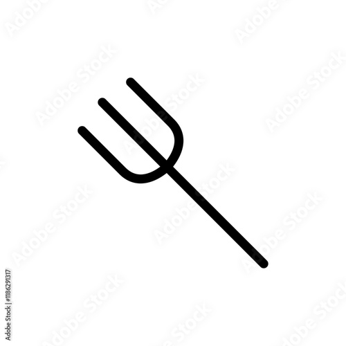 Fork icon Thin vector set