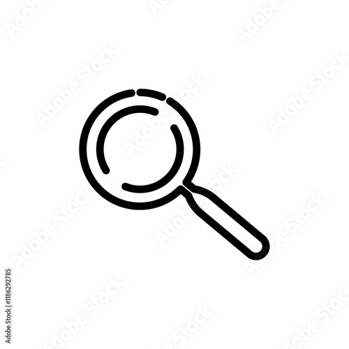 Magnifier icon Thin vector set