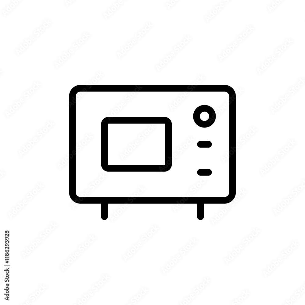 Oven icon Thin vector set Oven icon Thin vector set
