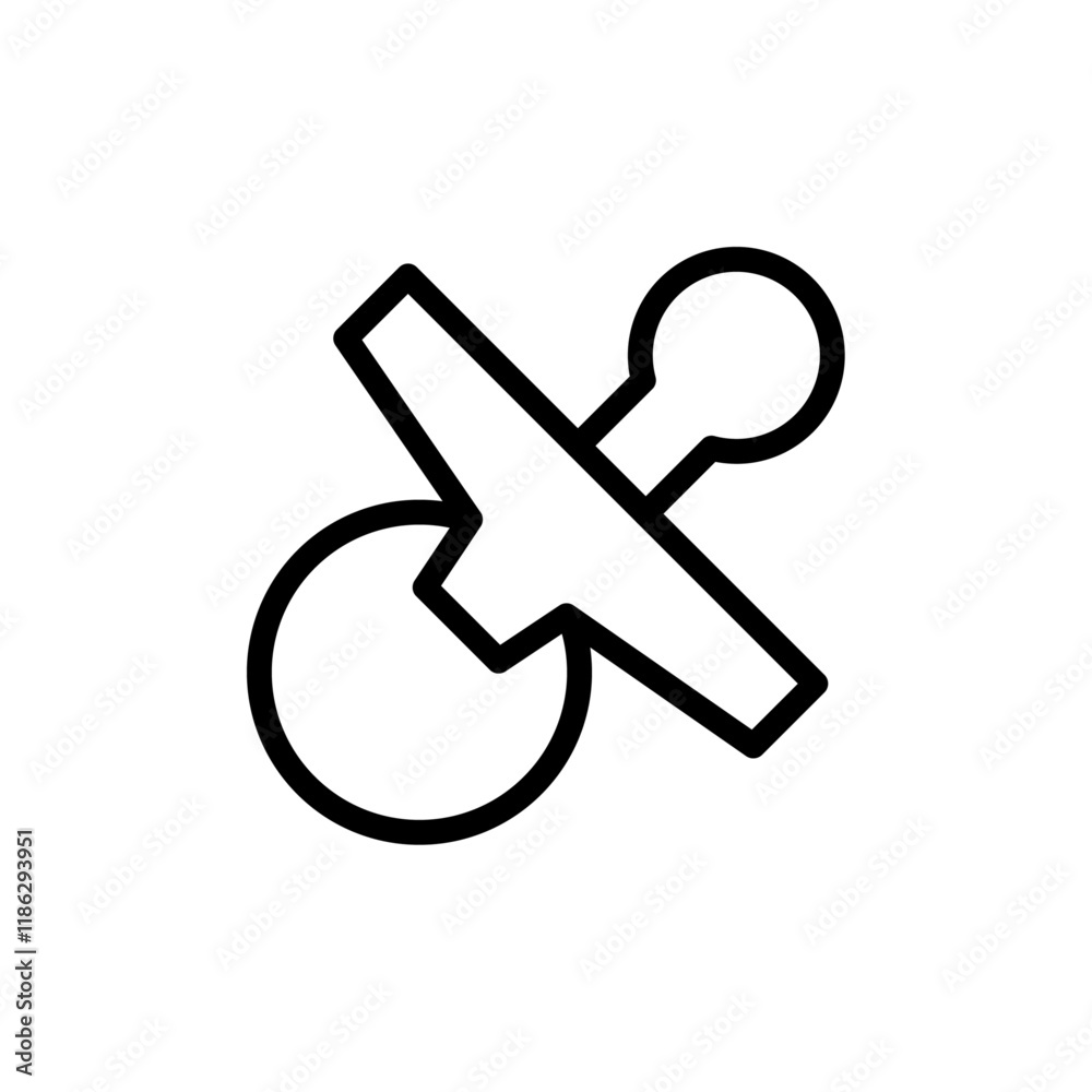Pacifier icon Thin vector set Pacifier icon Thin vector set