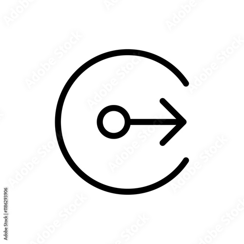Outbound icon Thin vector set
