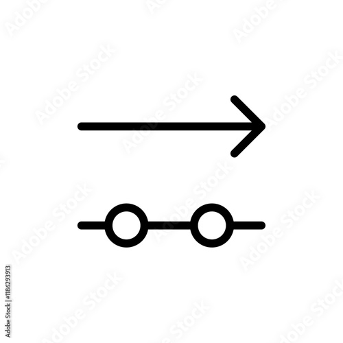 Outgoing icon Thin vector set