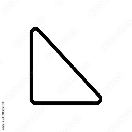 Right angle icon Thin vector set