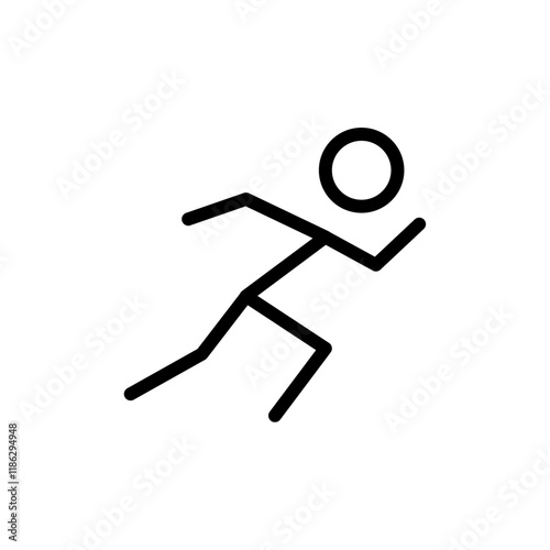 Running icon Thin vector set